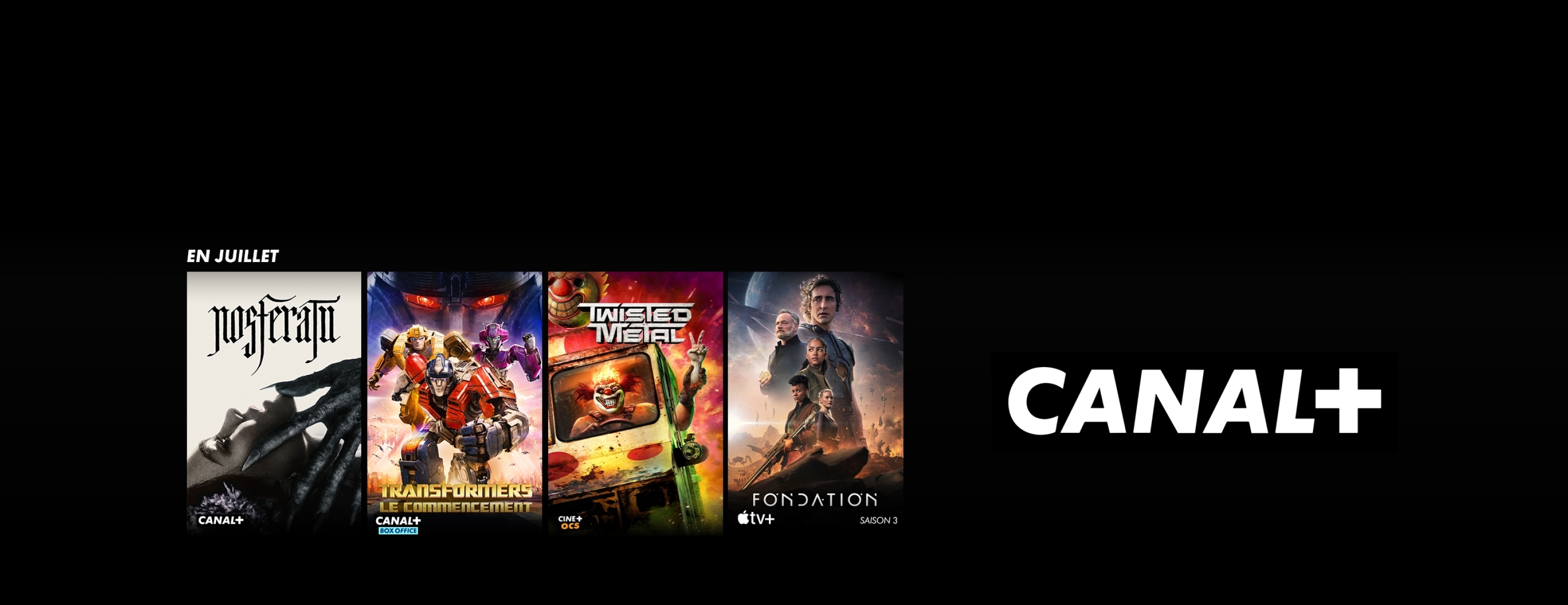 Nosferatu, Transformers : Le Commencement, Twisted metal et Foundations disponibles en juillet sur CANAL+