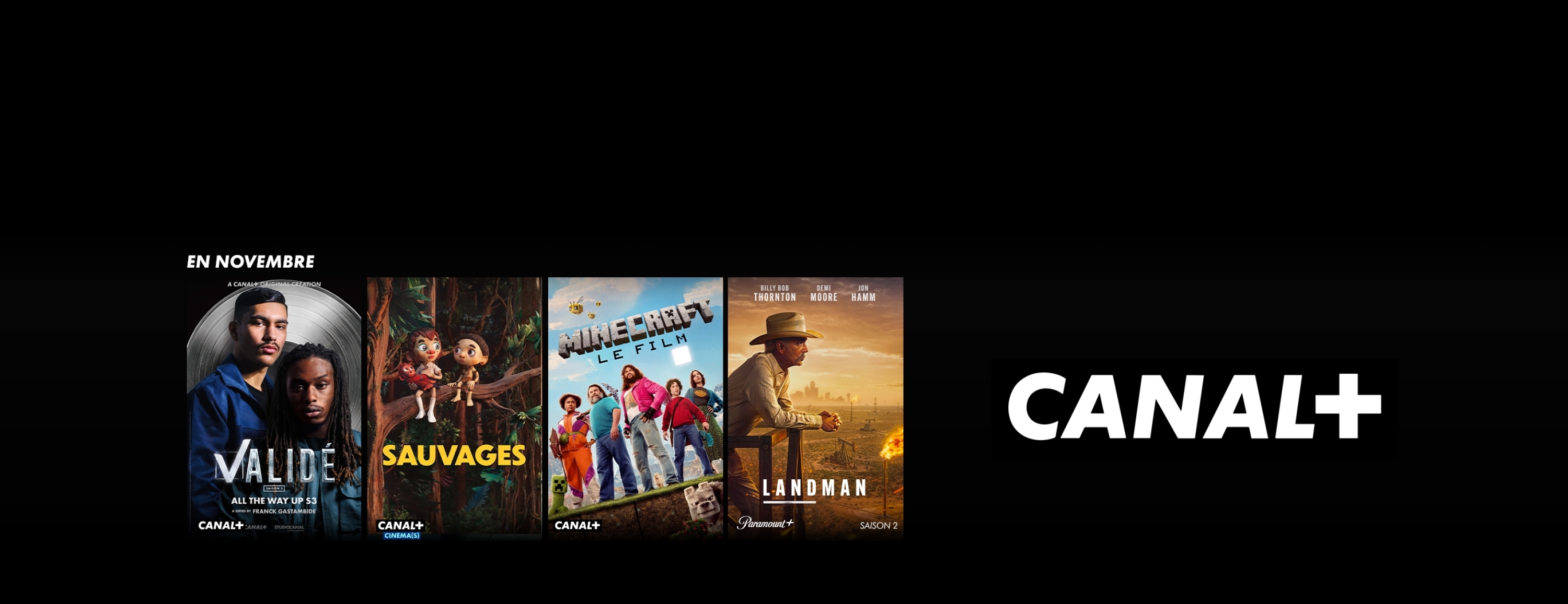 Validé S3, Sauvages, Minecraft, le film et Landman S2 disponibles en novembre sur CANAL+
