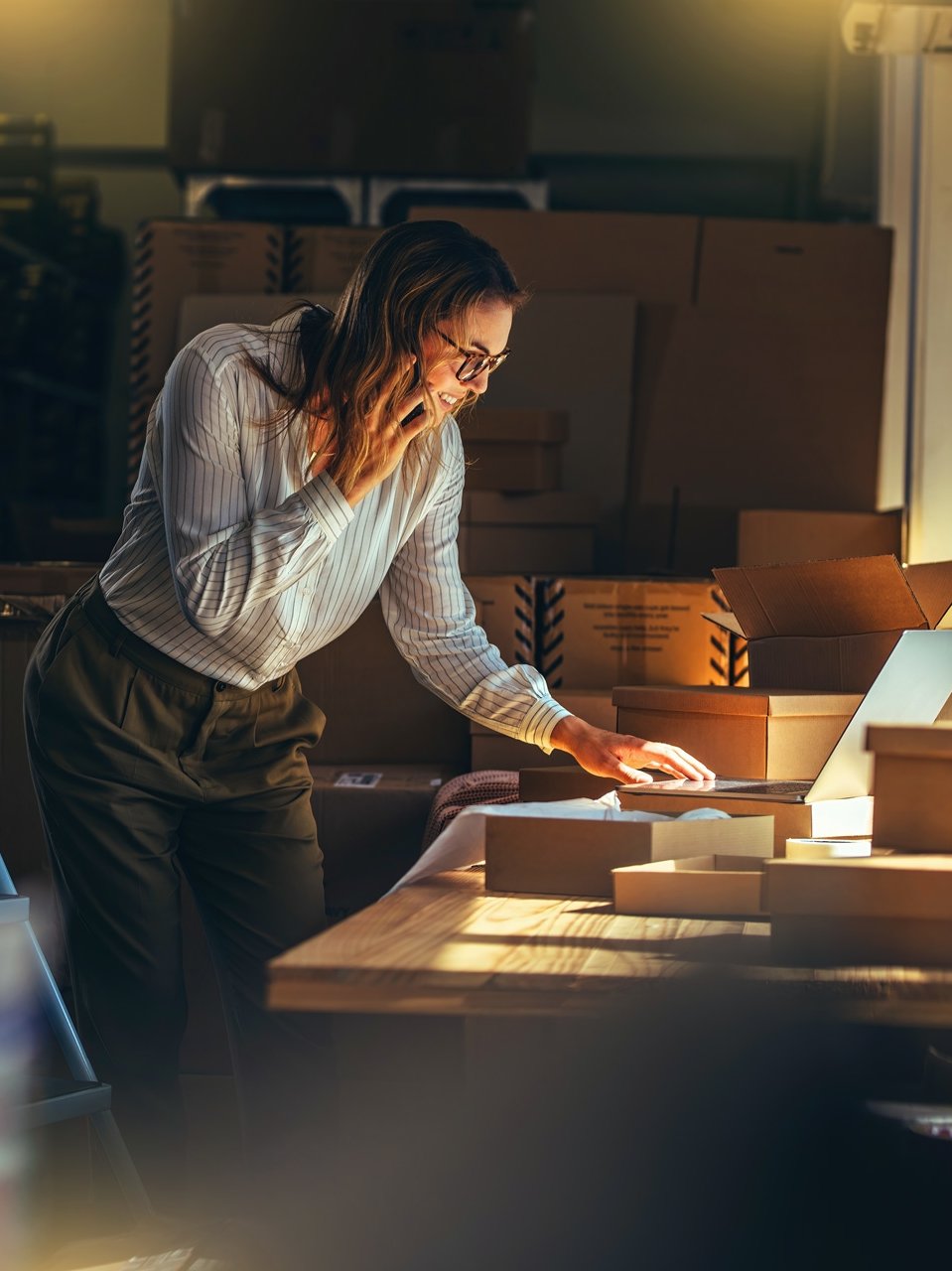 Business Image Fille cartons